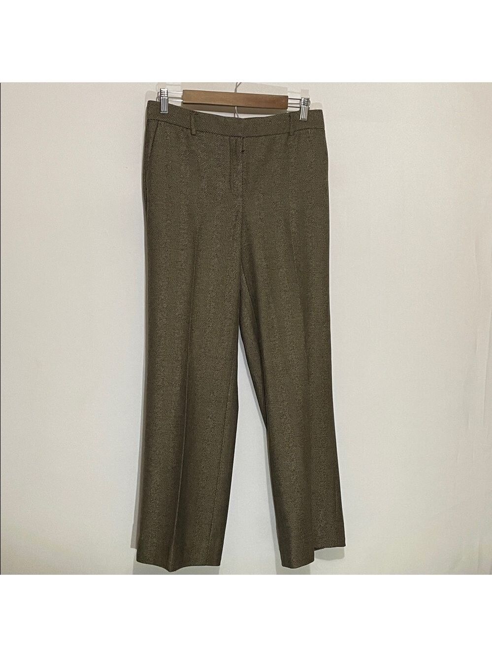 Jones New York Women’s Brown Herringbone Trousers 4